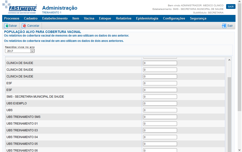 População Alvo Cobertura Vacinal